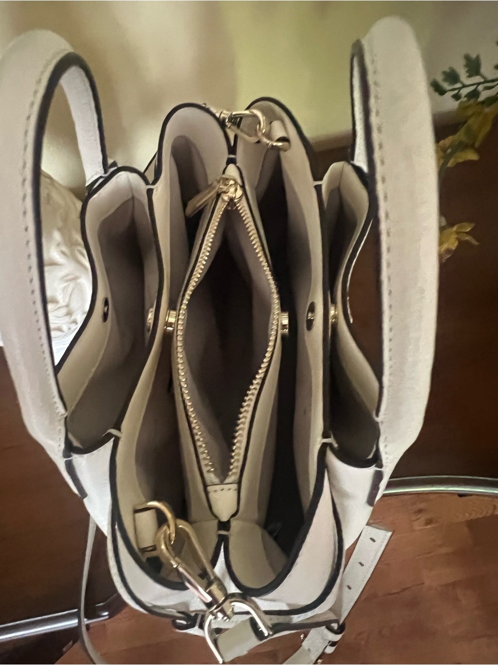 kate spade White Pebbled Leather Satchel with Removable Strap - Picture 2 of 2